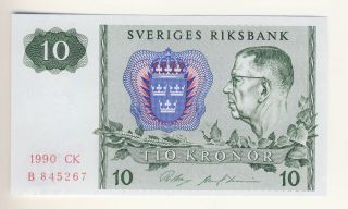 Sweden 10 Kronor 1990 Unc photo