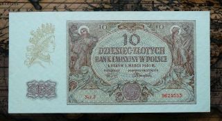 Poland 10 Zlotych 1940,  Uncirculated photo