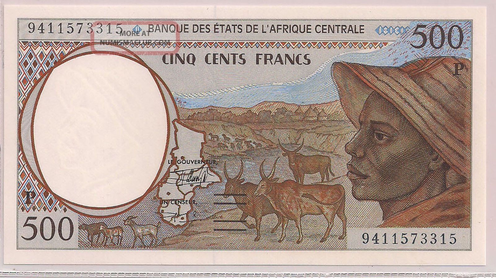 Chad 1994 - Banknote 500 Francs Pick 601pb Uncirculated - P9411573315