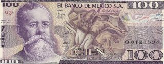 Mexico P - 74b 100 Pesos 3.  9.  1981 Serie Ty Unc 0.  99 Limit 1 Usa Only Post 91c photo