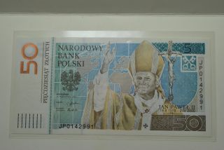 ◆◆◆ Poland Note 50 Zl Pawel Ii 2006 (pope John Paul Ii - Commemorative) Unc ◆◆◆ photo