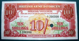 Great Britain 1956 10 Shillings British Armed Forces Type D photo