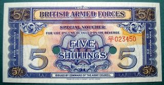 Great Britain 1948 5 Shillings British Armed Forces Type D photo