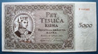 Croatia 1943 5000 Kuna photo