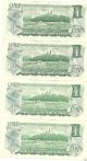 1973 X 3 Pairs Canada One Dollar Bank Note Lawson/bouey All Start With Aa Prefix Canada photo 1