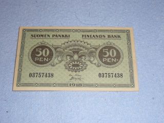 50 Penia Finland 1918 Banknote photo