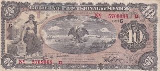 10 Pesos From Veracruz,  Mexico Civil War Note,  Rare Note photo
