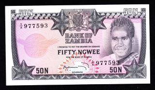 Zambia 50 Ngwee (1973) 5/a Pick 14 Unc photo