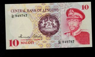 Lesotho 10 Maloti (1981) L/81 Pick 6a Unc. photo