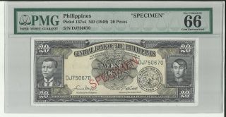 1949 20 Pesos Philippines 