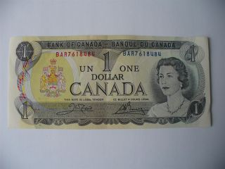 1973 Canadian 1 Dollar Bill - Uncirculated - Paper Money photo