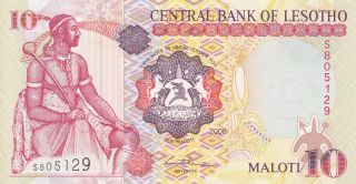 10 Maloti From Lesotho Extra Fine - Aunc Note photo