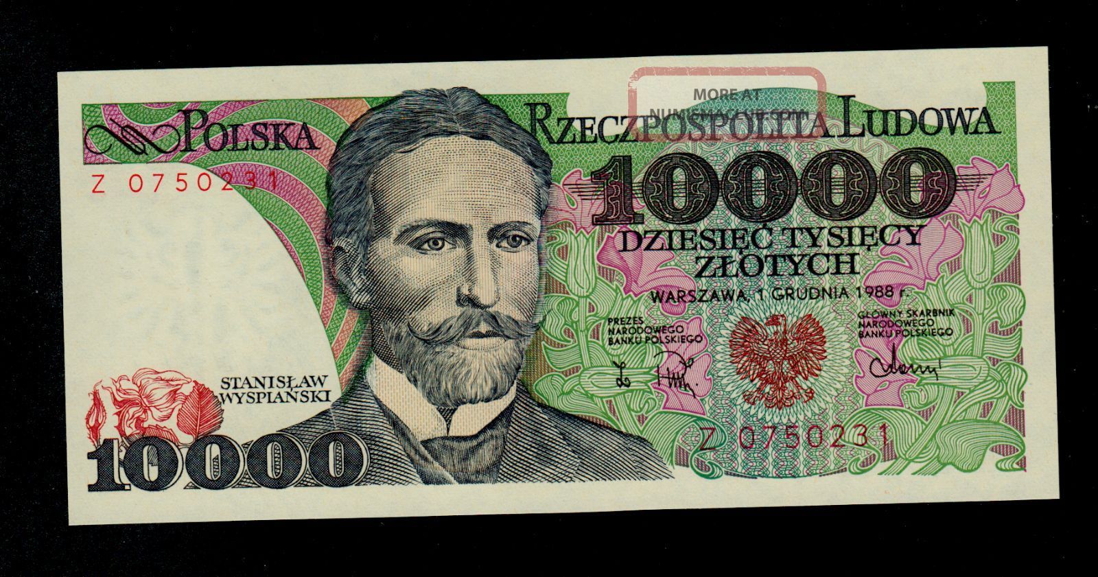 Poland 10000 Zlotych 1988 Z Pick 151b Unc Banknote poland-10000-zlotych-1988-z-pick-151b-unc-banknote