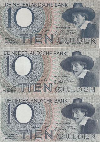 3 X 10 Gulden.  P59.  13/01/1943.  Xxf photo