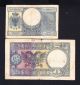 1939 Albania Paper Money,  5franga,  10leke.  Italy Occupation Europe photo 1