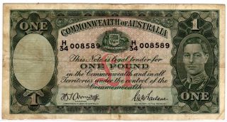 Australia 1942 1 Pound P26b photo