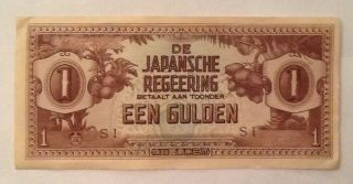 1942 Netherlands - Indies 1 Gulden Unc Japanese Invasion Currency Combine Shipment photo