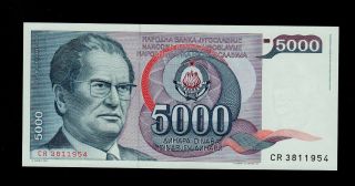Yugoslavia 5000 Dinara 1985 Cr Pick 93a Unc. photo