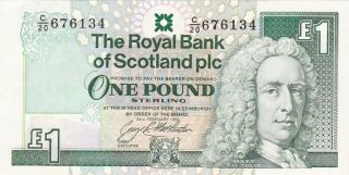 1993 Scotland 1 Pound Banknote photo