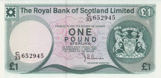 1981 Scotland 1 Pound Banknote photo