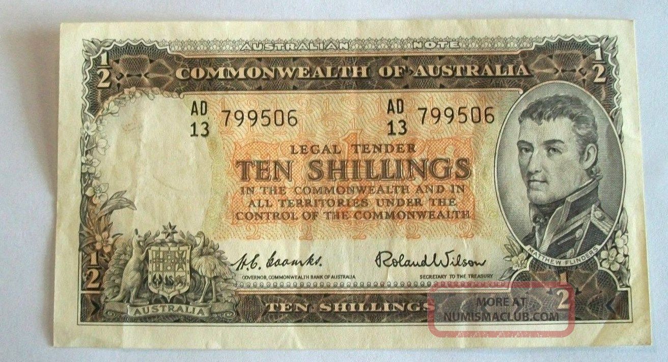 Australia 10 Shillings 1954