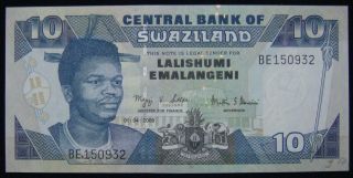 Swaziland 10 Lilangeni 2006 Unc. photo