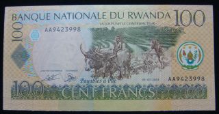 Rwanda 100 Francs 2003 Unc. photo
