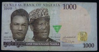 Nigeria 1000 Naira 2007 photo