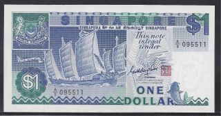 Singapore (1984) Nd - One Dollar.  Uncirculated.  Pick 18 photo