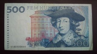 Sweden 500 Kronor 1985 (fem Hundra Kronor) photo