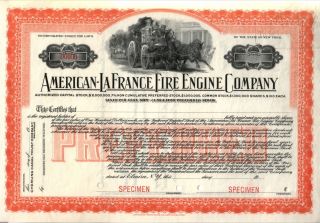 Fine Full Sz Color Reprint Only Known American Lafrance Stock W Ancient Fire Eng photo