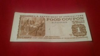 1981b Usda Food Coupon $1 Note Food Stamp Us Dept Of Agriculture photo
