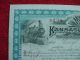 1898 Missouri,  Kansas And Texas Railroad Stock Certificate Transportation photo 1