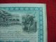 1898 Missouri,  Kansas And Texas Railroad Stock Certificate Transportation photo 3