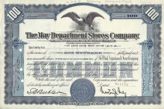 1935 The May Department Stores Company Common Share Stock Certificate photo