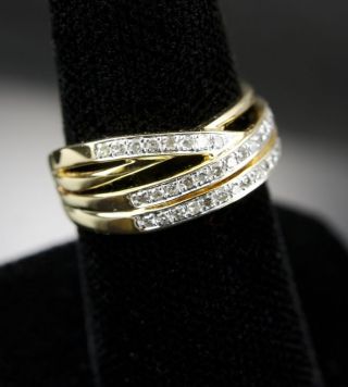 A.  38 Ct Women ' S Yellow Gold,  Diamond Ring,  Sz 7. photo
