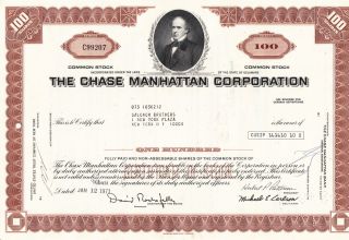 Chase Manhattan Corp - Sg.  D Rockefeller & Owned By Salomon Brothers photo