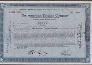 United States 1947 Ornate Bond Certificate The American Tobacco Co. .  R3342 photo