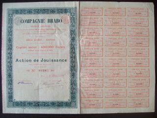 Belgium 1898 Bond With Coupons Compagnie Brabo Anvers - Tabac Tobacco.  R4040 photo