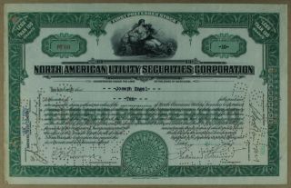 S1146 North American Utility Securities Corporation 1920s Stock Certificate photo
