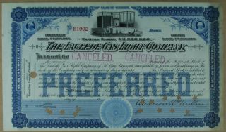 S1149 Laclede Gas Light Company Stock Certificate Blue Unissued photo