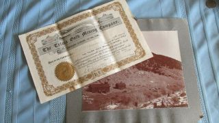 Telma Gold Mining Stock Certificate - Signed 1905 - Uncancelled - Photograph - Salida Co photo