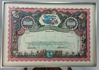 Ringling Bros.  Barnum & Bailey Combined Shows Circus Red Stock Certificate photo