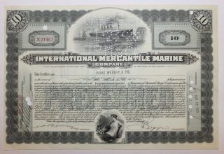 1928 International Mercantile Marine Co.  Stock Certificate Titanic Type 1 Blue photo