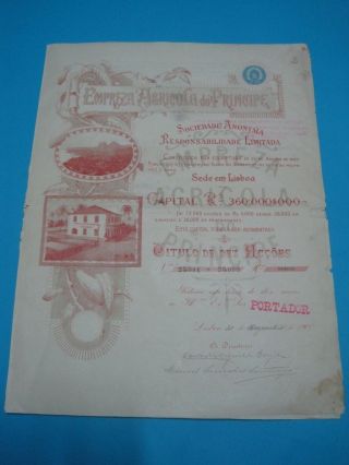 Agricultural Company Of Prince - Ten Share Certificate - 1900 photo