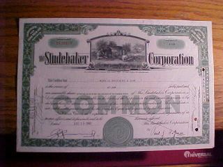 1940 Stock Certificate Scripophily The Studebaker Corporation Delaware photo