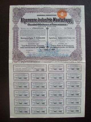 Netherlands 1928 Illustrated Bond Algemeene Industrie Maatsch.  Tobacco.  B1543 photo