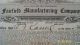 Fairfield Manufacturing Company Stock Certificate No.  16 Dec.  31,  1919 Stocks & Bonds, Scripophily photo 1