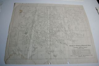 1907 Goldfield Nevada Gold Mining Claim Location & Company Map By Elmer J Chute photo