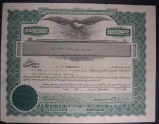 1924 The Pearce Petroleum Company Stock Certificate Wichita Kansas photo